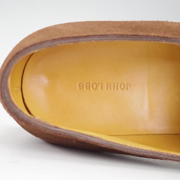ほぼ試着程度★ジョンロブ 5.5E【定価￥231,000-★ロペス/LOPEZ】4395ラスト/コインローファー/スエード/濃茶/メンズ/JOHN LOBB★i424