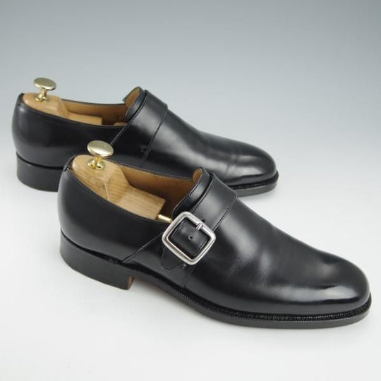 美品★チャーチ 60F/UK6【現行定価￥161,700-★100ラスト/Westbury】ウェストバリー/モンクストラップ/カーフ/黒/メンズ/Church's★i426
