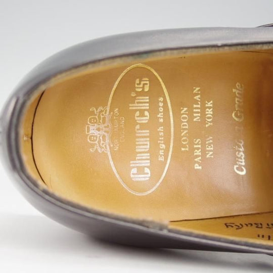 美品★チャーチ 60F/UK6【現行定価￥161,700-★100ラスト/Westbury】ウェストバリー/モンクストラップ/カーフ/黒/メンズ/Church's★i426