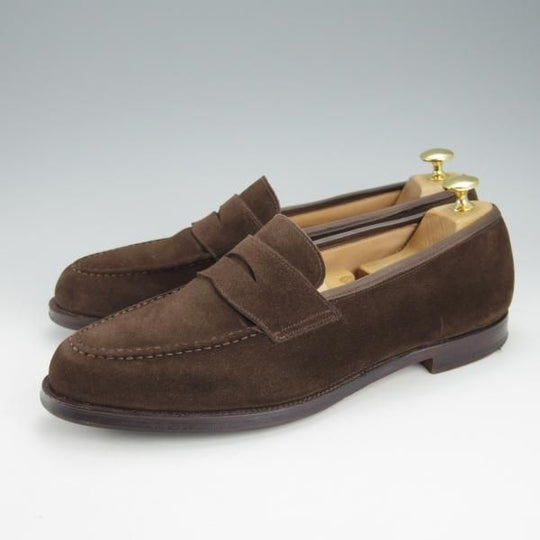 極上★クロケット&ジョーンズ 9.5E【定価￥79,200-★ビームスF別注/MAINE】376ラスト/コインローファー/濃茶/Crockett&Jones★i428