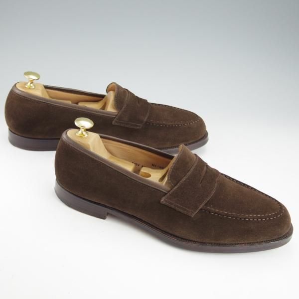 極上★クロケット&ジョーンズ 9.5E【定価￥79,200-★ビームスF別注/MAINE】376ラスト/コインローファー/濃茶/Crockett&Jones★i428