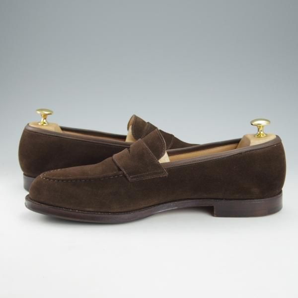 極上★クロケット&ジョーンズ 9.5E【定価￥79,200-★ビームスF別注/MAINE】376ラスト/コインローファー/濃茶/Crockett&Jones★i428