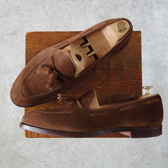 極上★クロケット&ジョーンズ 9.5E【定価￥75,900-★CAVENDISH 3/キャベンディッシュ 3】タッセルローファー/茶/Crockett&Jones★i429