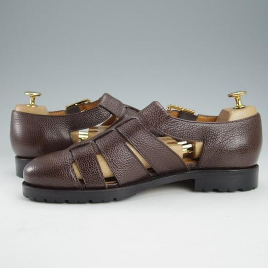 極美品★ジャランスリワヤ SIZE 7【定価￥37,400-★グルカサンダル/EDWARD】グレインレザー/濃茶/メンズ/JALAN SRIWIJAWA★i431