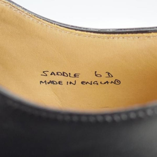 新品★クロケット&ジョーンズ 6D【定価￥84,700-★マスターロイド/SADDLE/ハンドグレード】プレーントゥ/サドル/黒/Crockett&Jones★i435