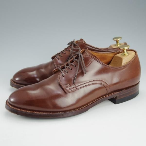極上★オールデン 8D【貴重★ラベロ色/コードバン/茶】53750/モディファイドラスト/プレーントゥ/メンズ/Alden★i438