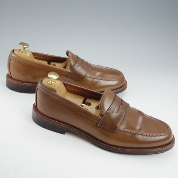 極美品★オールデン 8.5D【貴重★ウイスキーコードバン/茶/N9207】ヴァンラスト/コインローファー/バンラスト/メンズ/Alden★i439