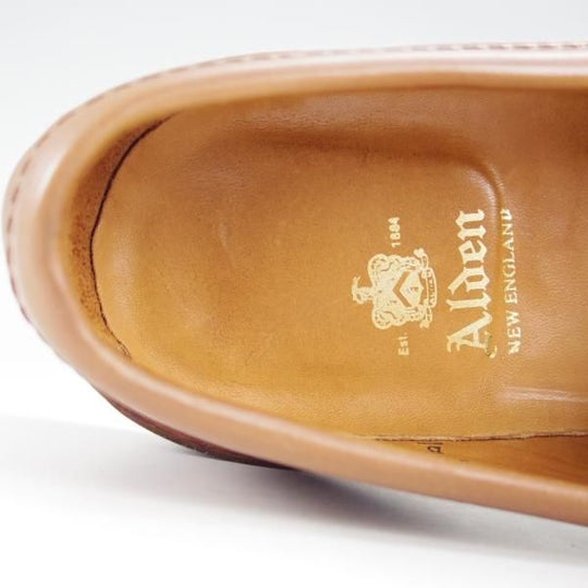 極美品★オールデン 8.5D【貴重★ウイスキーコードバン/茶/N9207】ヴァンラスト/コインローファー/バンラスト/メンズ/Alden★i439