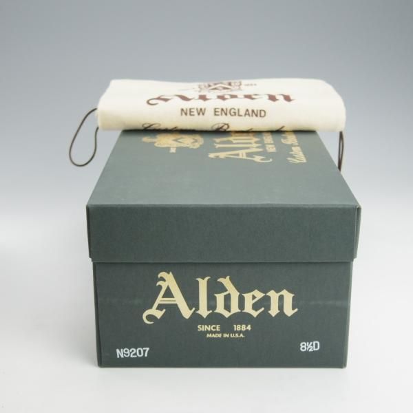極美品★オールデン 8.5D【貴重★ウイスキーコードバン/茶/N9207】ヴァンラスト/コインローファー/バンラスト/メンズ/Alden★i439