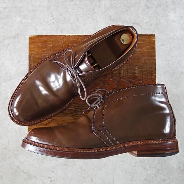 極美品★オールデン 8D【貴重★シガー色/コードバン/茶】13132/バリーラスト/チャッカブーツ/メンズ/Alden★i440