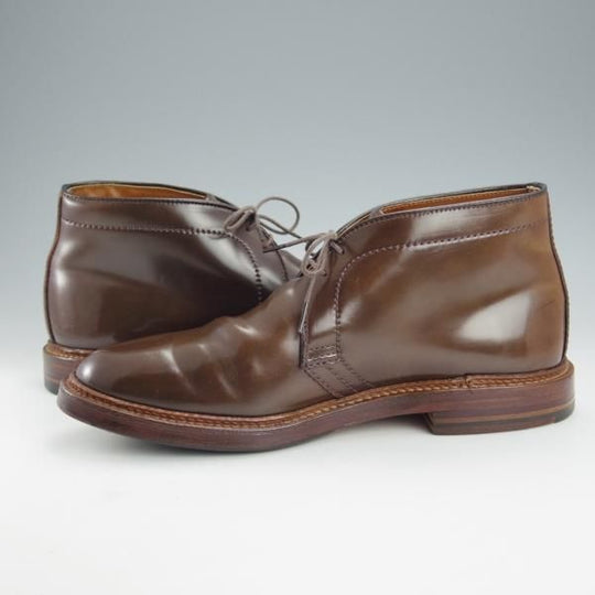 極美品★オールデン 8D【貴重★シガー色/コードバン/茶】13132/バリーラスト/チャッカブーツ/メンズ/Alden★i440