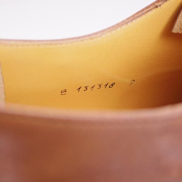 極上★(伊)タニノクリスチー SIZE 9【定価15万円以上★ブラックラピド製法/セミブローグ】131318/カーフ/茶/TANINO CRISCI★i441