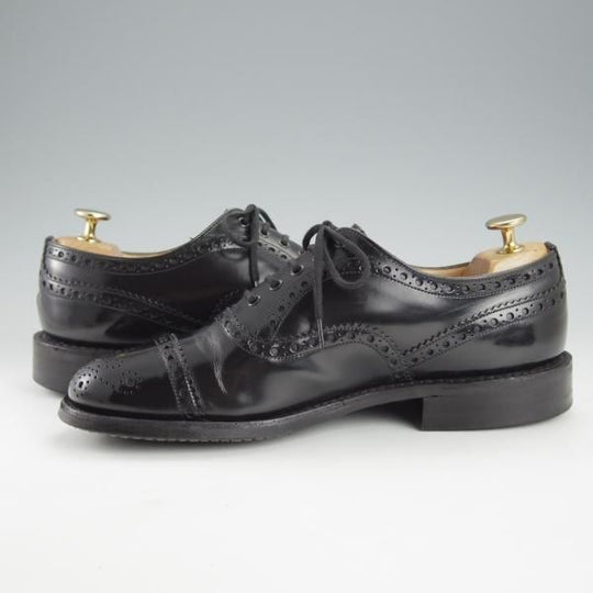 極上★チャーチ 60F/UK6【ダイナイトソール仕様★セミブローグ版バーウッド/81ラスト】SCALFORD/黒/メンズ/BURWOOD/Church's★i442