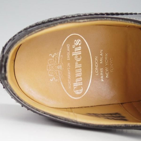 極上★チャーチ 60F/UK6【ダイナイトソール仕様★セミブローグ版バーウッド/81ラスト】SCALFORD/黒/メンズ/BURWOOD/Church's★i442