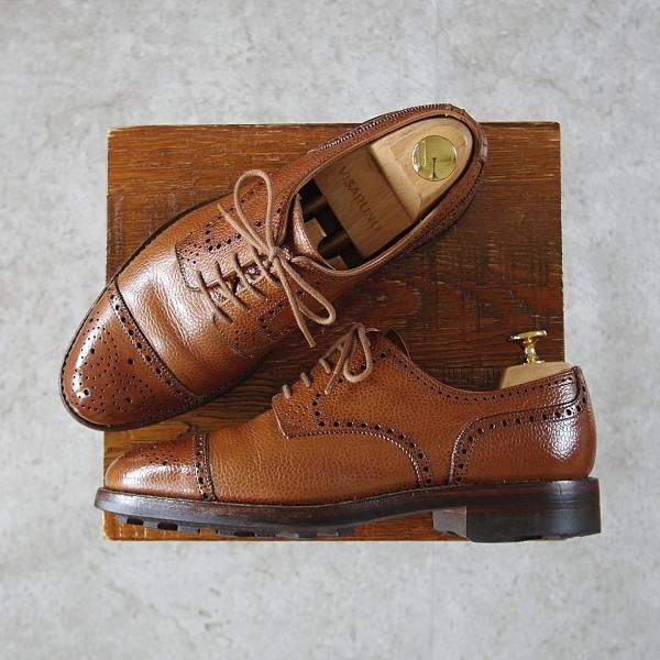 極上★クロケット&ジョーンズ 5.5E【リッジウェイソール仕様★ロイドフットウェア別注/Jシリーズ】茶/Crockett&Jones★i443