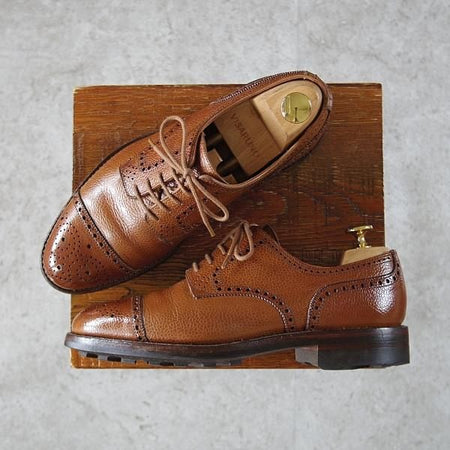 極上★クロケット&ジョーンズ 5.5E【リッジウェイソール仕様★ロイドフットウェア別注/Jシリーズ】茶/Crockett&Jones★i443