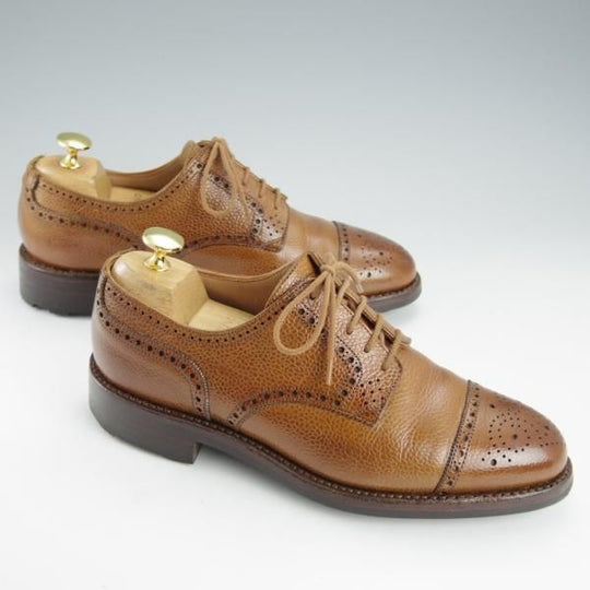 極上★クロケット&ジョーンズ 5.5E【リッジウェイソール仕様★ロイドフットウェア別注/Jシリーズ】茶/Crockett&Jones★i443