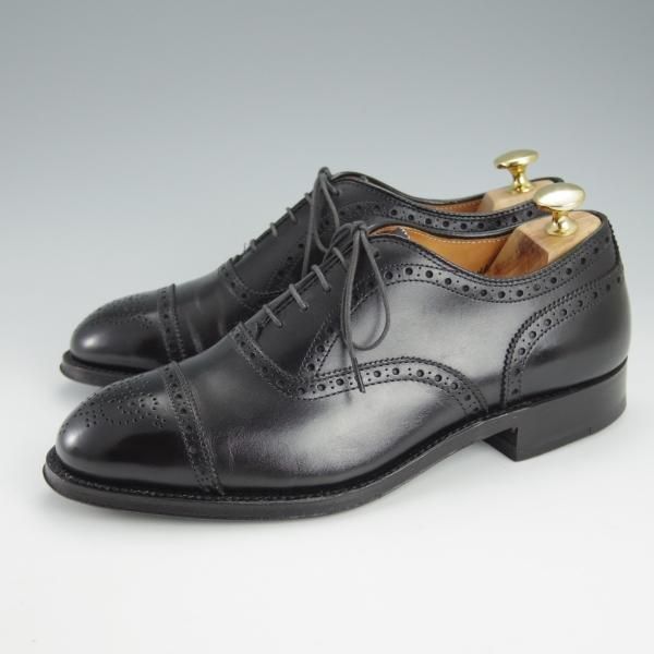 極美品★オールデン 6E【貴重★ハンプトンラスト/909】セミブローグ/カーフ/黒/メンズ/Alden★i444