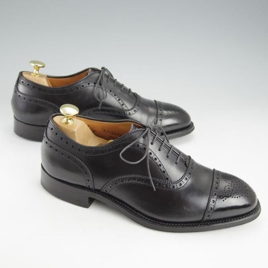 極美品★オールデン 6E【貴重★ハンプトンラスト/909】セミブローグ/カーフ/黒/メンズ/Alden★i444