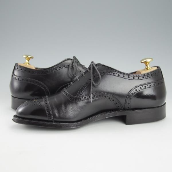 極美品★オールデン 6E【貴重★ハンプトンラスト/909】セミブローグ/カーフ/黒/メンズ/Alden★i444