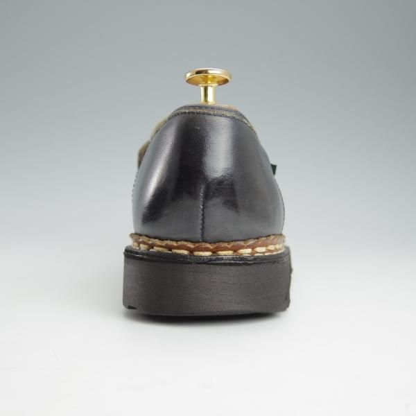 極上★パラブーツ SIZE 8.5【モデル定価￥71,500-★ランス/REIMS/ビームス別注】コインローファー/コンビ/紺×白/BEAMS/Paraboot★i448