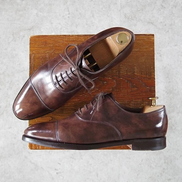 極上★ジョンロブ 6.5E【定価￥195,800-★CITY 2/シティ/7000ラスト】ミュージアムカーフ/ストレートチップ/濃茶/JOHN LOBB★i450