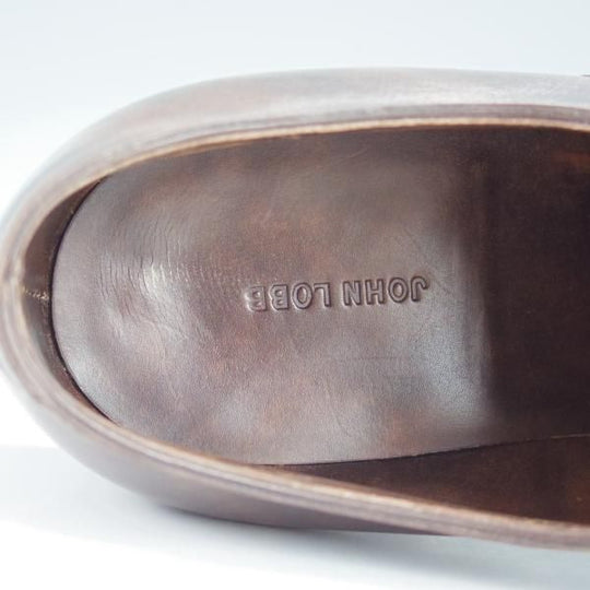 極上★ジョンロブ 6.5E【定価￥195,800-★CITY 2/シティ/7000ラスト】ミュージアムカーフ/ストレートチップ/濃茶/JOHN LOBB★i450