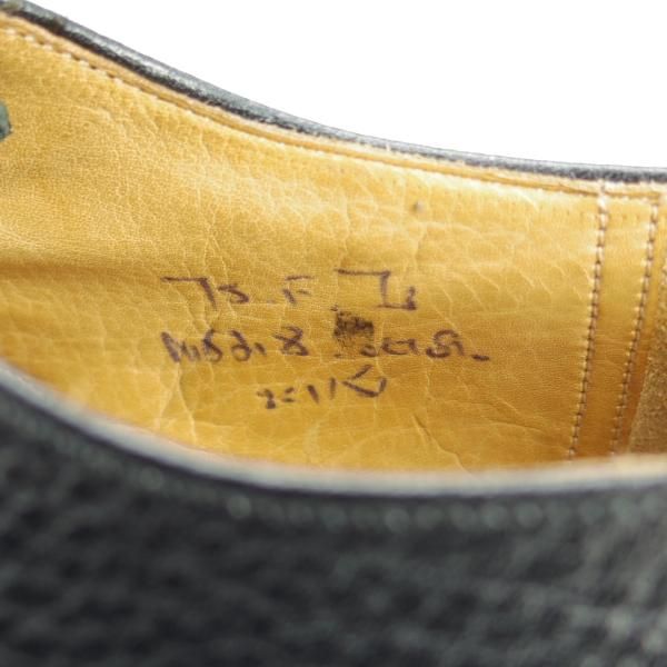 極上★チャーチ 75F/UK7.5【貴重★73ラスト/4都市ロゴ過渡期】ストレートチップ/グレインレザー/黒/メンズChurch's★i452