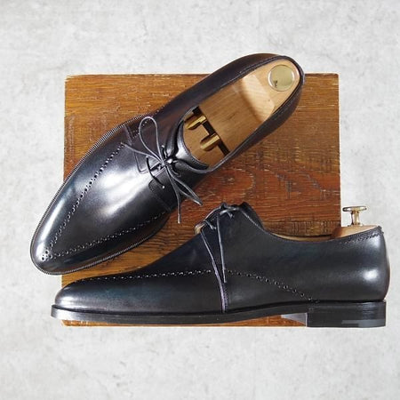 未使用★(仏)ベルルッティ SIZE 8.5【黒系パティーヌ★ヴェネチアレザー/ダービーシューズ】メンズ/Berluti★i454