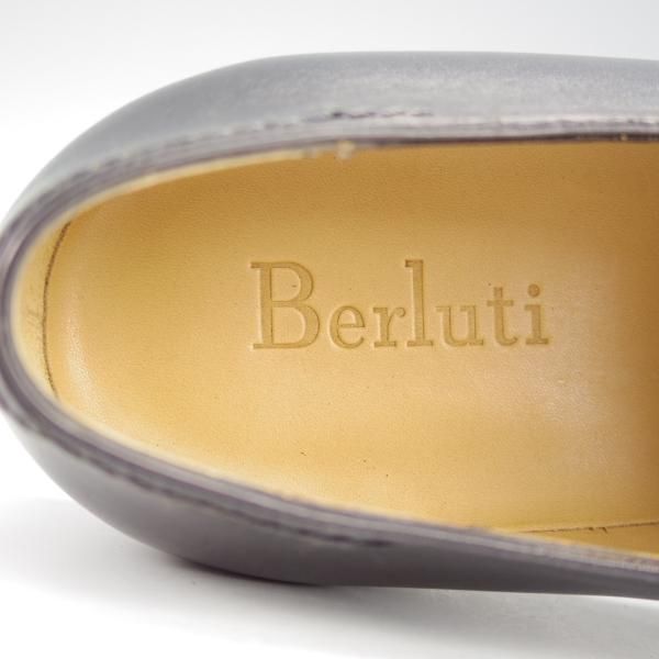 未使用★(仏)ベルルッティ SIZE 8.5【黒系パティーヌ★ヴェネチアレザー/ダービーシューズ】メンズ/Berluti★i454