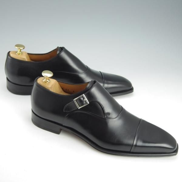 サントーニ　UA別注シングルモンク 27.0 サントーニ SIZE 7.5【サイドモンク/6371/黒】 | 高級中古革靴の