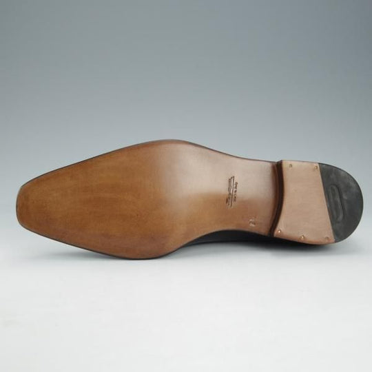 新品★(伊)サントーニ SIZE 7.5【★サイドモンク/6371】カーフ/黒/メンズ/Santoni★i455