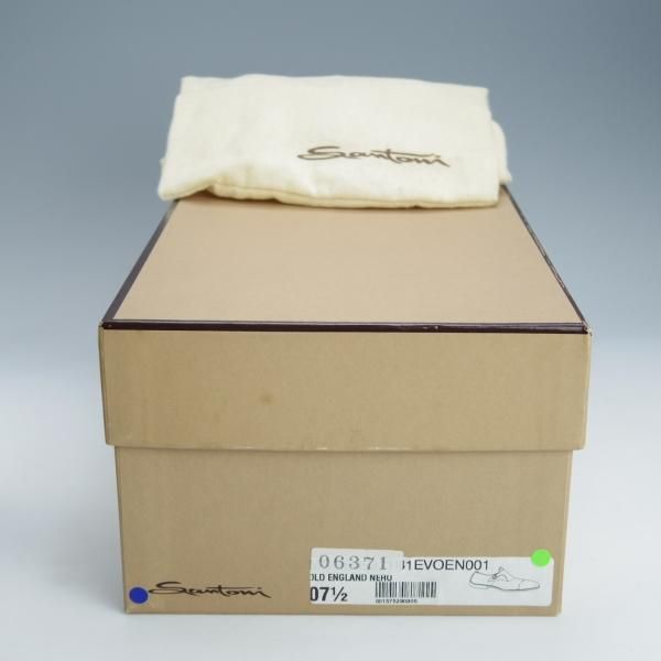 新品★(伊)サントーニ SIZE 7.5【★サイドモンク/6371】カーフ/黒/メンズ/Santoni★i455