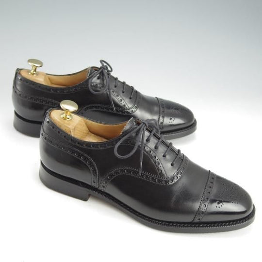 極美品★チャーチ 60F/UK6【貴重★73ラスト/ディプロマット同仕様】LAVANT/セミブローグ/カーフ/黒/メンズ/Church's★i457