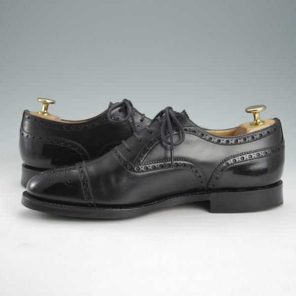 極美品★チャーチ 60F/UK6【貴重★73ラスト/ディプロマット同仕様】LAVANT/セミブローグ/カーフ/黒/メンズ/Church's★i457