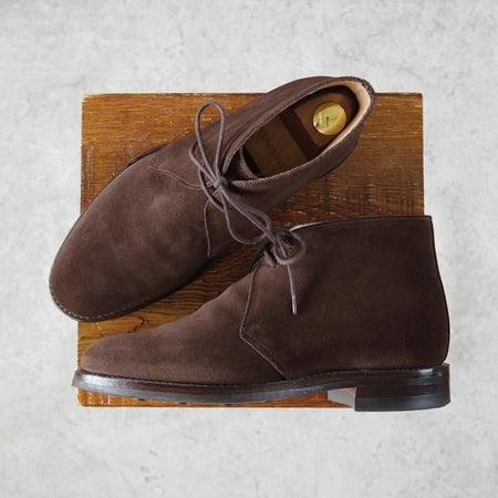 極上★クロケット&ジョーンズ 5.5E【定価￥77,000-★ダイナイトソール/CHERTSEY】224ラスト/チャッカブーツ/濃茶/Crockett&Jones★i459