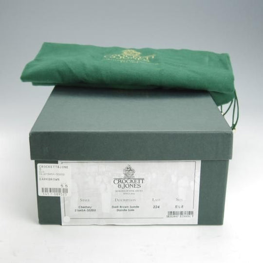 極上★クロケット&ジョーンズ 5.5E【定価￥77,000-★ダイナイトソール/CHERTSEY】224ラスト/チャッカブーツ/濃茶/Crockett&Jones★i459