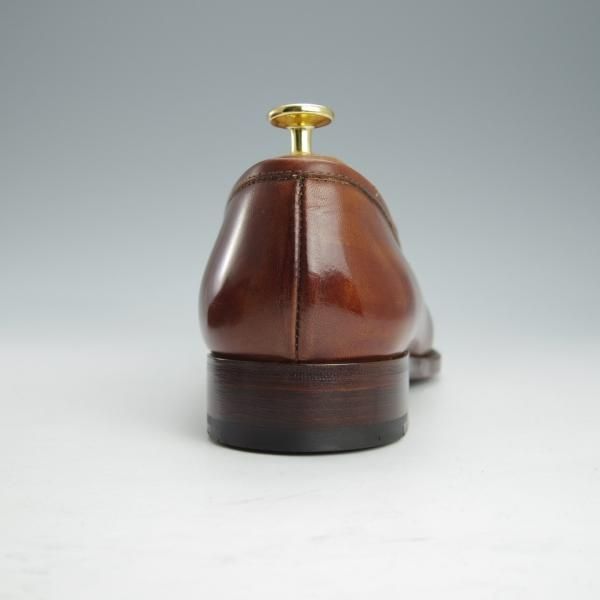 極美品★(伊)エドアルド・ジャルディーニ SIZE 8【定価￥96,120-★ブラックラピド製法/コインローファー】茶/EDOARDO GIARDINI★i460