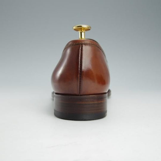 極美品★(伊)エドアルド・ジャルディーニ SIZE 8【定価￥96,120-★ブラックラピド製法/コインローファー】茶/EDOARDO GIARDINI★i460