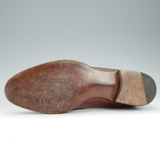 極美品★(伊)エドアルド・ジャルディーニ SIZE 8【定価￥96,120-★ブラックラピド製法/コインローファー】茶/EDOARDO GIARDINI★i460