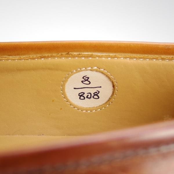 極美品★(伊)エドアルド・ジャルディーニ SIZE 8【定価￥96,120-★ブラックラピド製法/コインローファー】茶/EDOARDO GIARDINI★i460