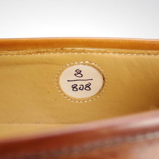 極美品★(伊)エドアルド・ジャルディーニ SIZE 8【定価￥96,120-★ブラックラピド製法/コインローファー】茶/EDOARDO GIARDINI★i460