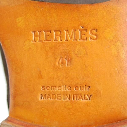 極上★(伊製)HERMES/エルメス SIZE 41【★モンクストラップ/スエード】濃茶/メンズ★i461