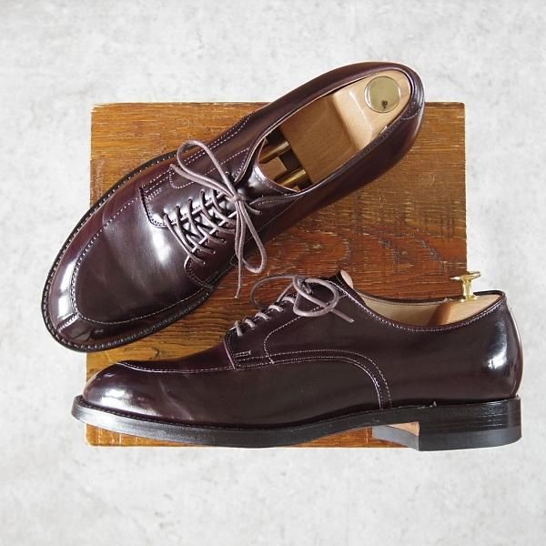 美品★オールデン 8D【定価￥169,400-★コードバン仕様/モディファイドラスト/54321】Vチップ/#8/バーガンディー/赤茶/Alden★i464