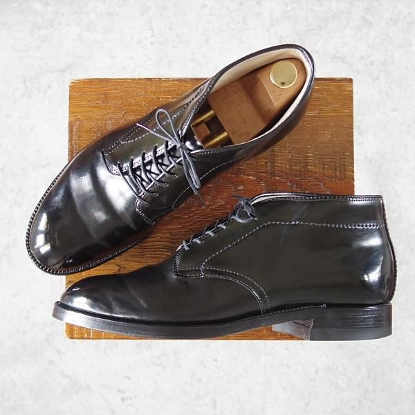 美品★オールデン 8D【貴重★コードバン仕様/6アイレットチャッカブーツ】モディファイドラスト/86452/黒/メンズ/Alden★i465