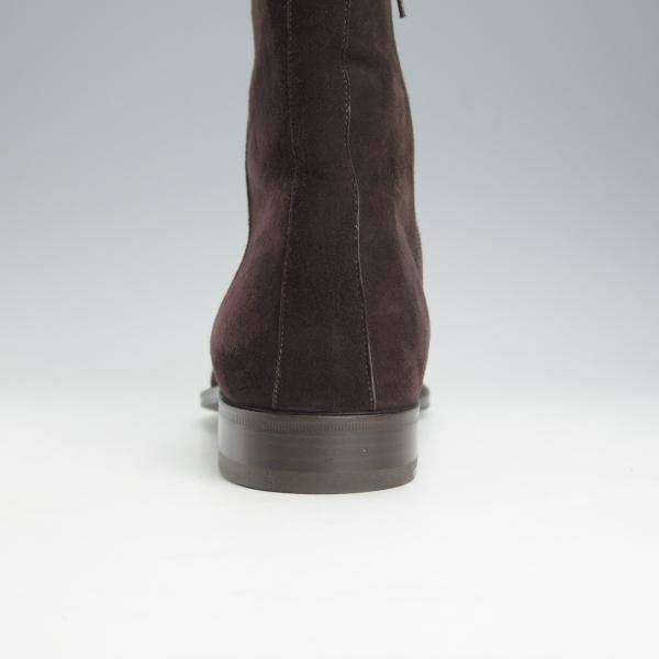 未使用★(伊)Roland 1953/ローランド SIZE 8【ブラックラピド製法★サイドジップブーツ/スエード】濃茶/メンズ★i466