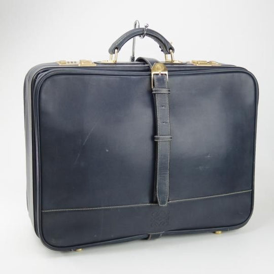 極上★(スペイン)ロエベ/LOEWE【高額★レザー/トランクケース(ソフトタイプ)】メンズ/ビジネス/バッグ/紺/革/鞄/ブリーフ★N5826