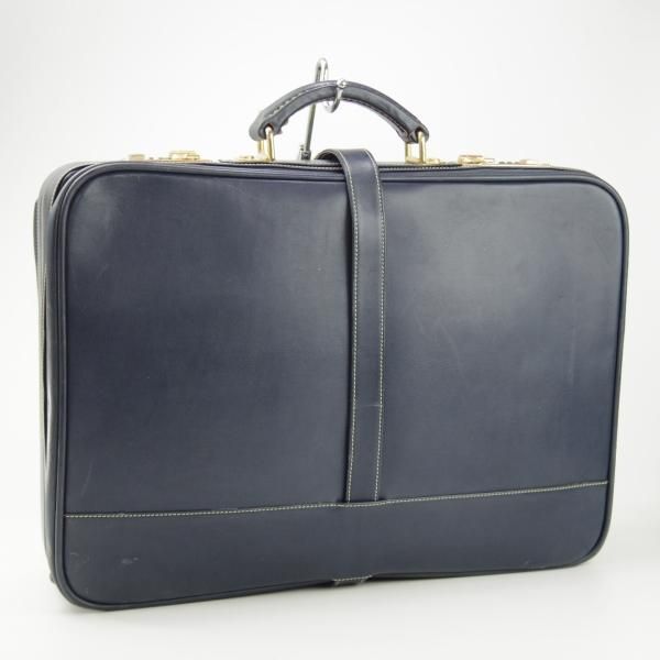 極上★(スペイン)ロエベ/LOEWE【高額★レザー/トランクケース(ソフトタイプ)】メンズ/ビジネス/バッグ/紺/革/鞄/ブリーフ★N5826