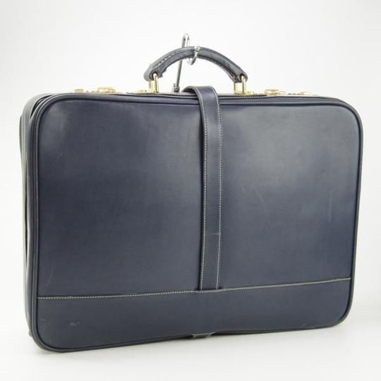 極上★(スペイン)ロエベ/LOEWE【高額★レザー/トランクケース(ソフトタイプ)】メンズ/ビジネス/バッグ/紺/革/鞄/ブリーフ★N5826