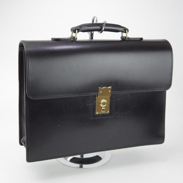 極美品★ポーター/PORTER【定価￥126,000-★ブライドルレザー仕様/CROWNシリーズ】ブリーフケース/黒/ビジネス/バッグ/革/鞄★N5828